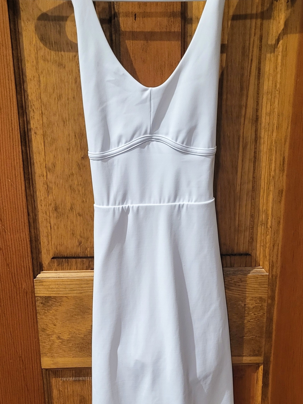HALARA XS White Athletic Tennis Dress With Keyhole & Shorts W/Pockets